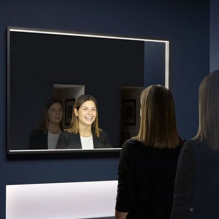 ANTONIO LUPI EDISON Зеркало 1800х750х55 мм., с блестящей кромкой, с белой светодиодной подсветкой, рама в отделке Bronzo, артикул EDISON75W.180