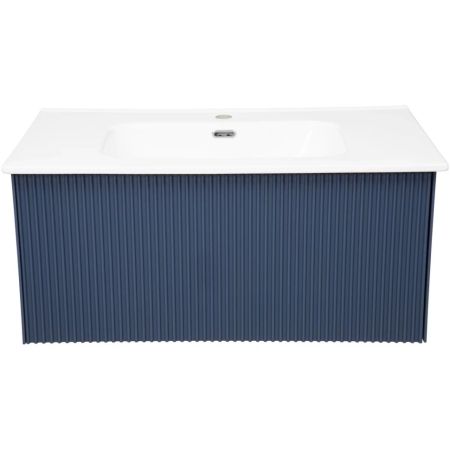 Тумба под раковину подвесная La Fenice Terra FNC-01-TER-BG-80, синяя, артикул FNC-01-TER-BG-80