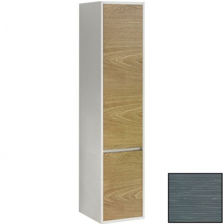 Шкаф пенал SanVit Мэри-4 32 pmery с фактурой под дерево подвесной Шелк Сталь, артикул pmery