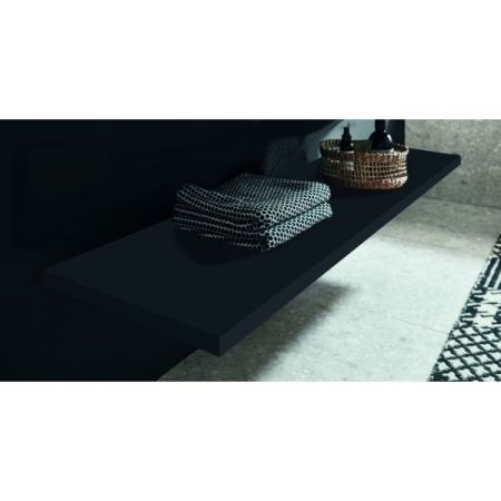 Puris Rounds, столешница отдельновисящая 920 мм (вкл. крепеж), цвет серый космос матовый, артикул AUW409228(777/177)