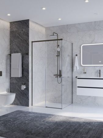 Душевой уголок CEZARES PLANE-AH-1 арт. PLANE-AH-1-140/100-C-CR, артикул PLANE-AH-1-140/100-C-CR