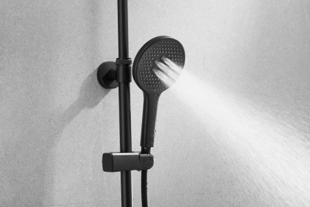 Душевая система с термостатом Rose R3996H, черный