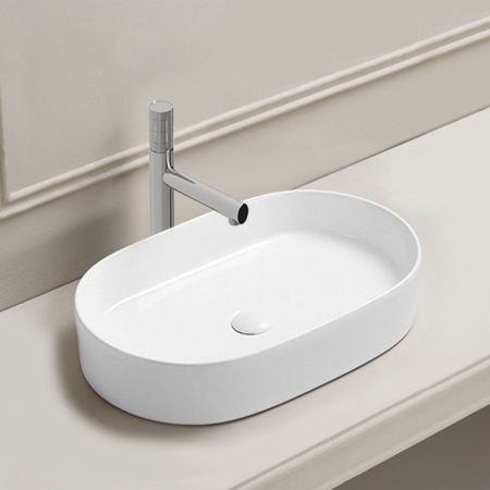 Раковина керамическая Vincea VBS-50760, 600*380*122, накладная, цвет белый, артикул VBS-50760