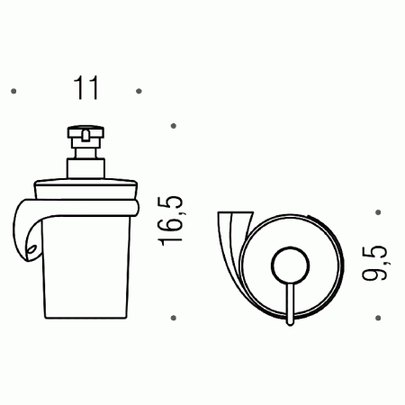 Colombo Link Дозатор для жидкого мыла подвесной, цвет: хром/матовое стекло, артикул B9310D.CR-VAN