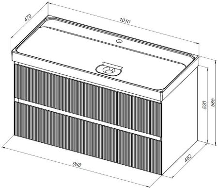 Тумба под раковину Aquanet Альтера 100 белый матовый, артикул 00337157