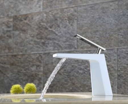 Смеситель для раковины Bronze de Luxe Quadro A919WС Белый Хром, артикул A919WС