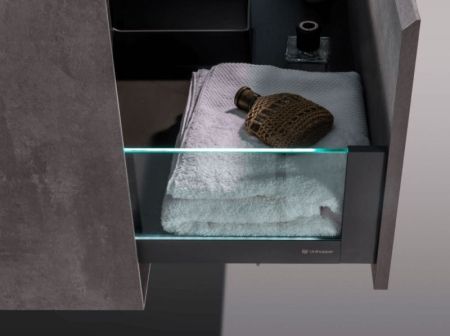 Комплект мебели для ванной Black&White Universe U909.1000 подвесной Пепельный