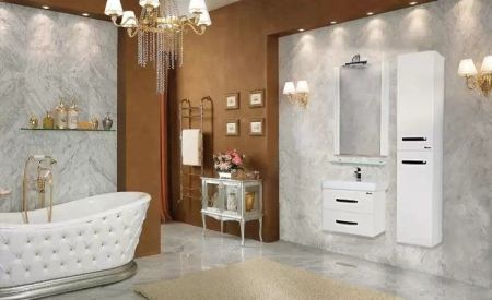 Тумба под раковину Bellezza Рокко 70 4635311670015 подвесная Белая, артикул 4635311670015