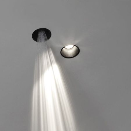 Antonio Lupi Zenit Встраиваемый верхний душ, Ø 8см, прямая струя, цвет: черный, артикул ZENIT11 Nero