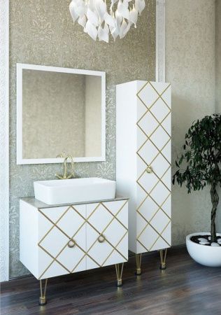 Зеркало Sanflor Александрия 80 С000005902 Белый патина золото Зеркало Sanflor Александрия 80 С000005902 Белый патина золото