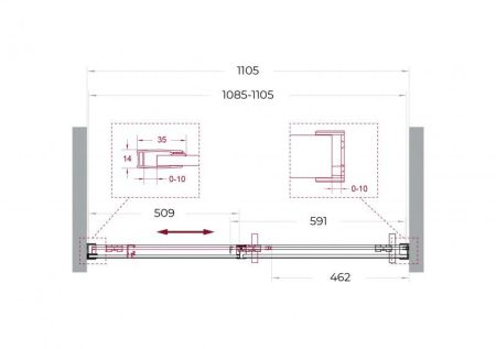 SOFT_CLOSE-1-BF-1-140-C-GM Душевая дверь, артикул SOFT_CLOSE-1-BF-1-140-C-GM