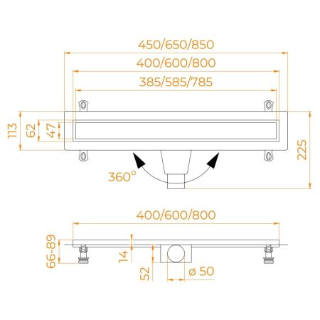 Душевой лоток Drain Leo-21 (400), артикул 60212140-01