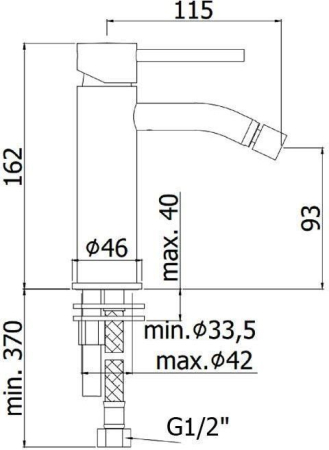 Смеситель для биде Paffoni Light LIG131HG, артикул LIG131HG