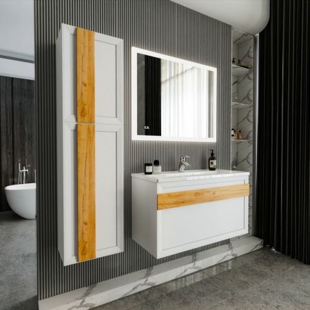 Комплект мебели для ванной Бриклаер БЕРЛИН 100BD, белый, артикул БЕРЛИН 100BD