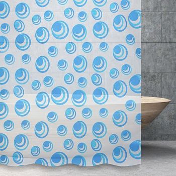 Штора для ванной комнаты Savol S-6PEVA01, круги