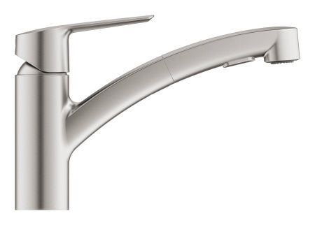 Смеситель для кухни с низким выдвижным изливом GROHE Start, суперсталь (30531DC1) Смеситель для кухни с низким выдвижным изливом GROHE Start, суперсталь (30531DC1)