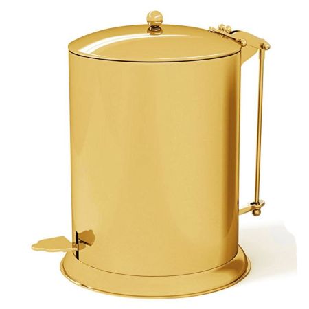 DEVON&DEVON WALTZ Ведро для мусора, с крышкой и педалью, цвет светлое золото, артикул WLZ-160-OT