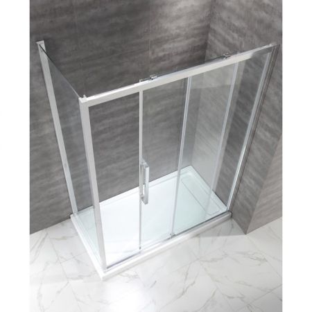 Душевой уголок Cezares Lux Soft AH-1 120x200 профиль Хром стекло прозрачное, артикул LUX-SOFT-W-AH-1-120/80-C-Cr-IV