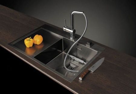 Смеситель для кухни, OMOIKIRI, Koriyama-S, тип открывания воды-однорычажный, тип регулирования воды-керамический картридж, монтаж-на раковину/столешницу, отверстия для монтажа-1, высота, мм-290, вынос излива, мм-220, тип излива-выдвижной, поворотный, вытя