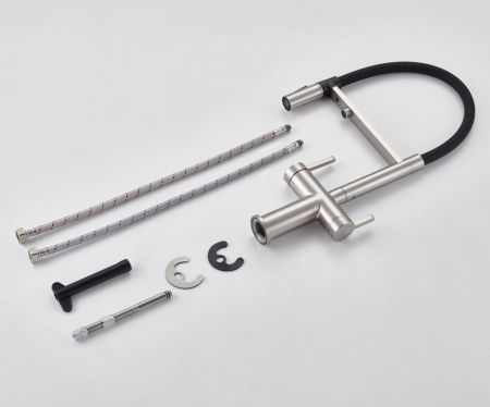 Смеситель для кухни с подключением фильтра для воды Rose R458L, сатин, артикул R458L