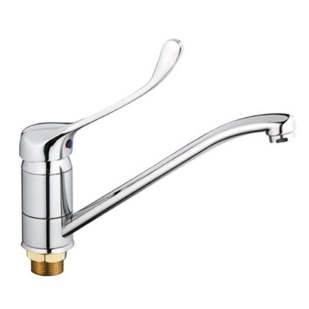 Смеситель для кухни с хирургической ручкой Haiba HB4954, хром, артикул HB4954