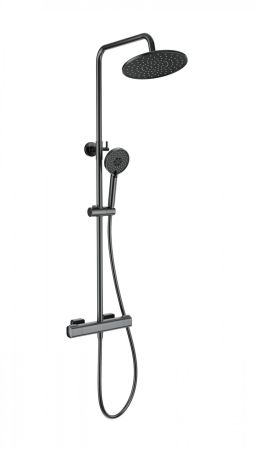 Душевая система с термостатом WONZON & WOGHAND STAY 1, Темный графит (WW-B3051-A-BGG), артикул WW-B3051-A-BGG