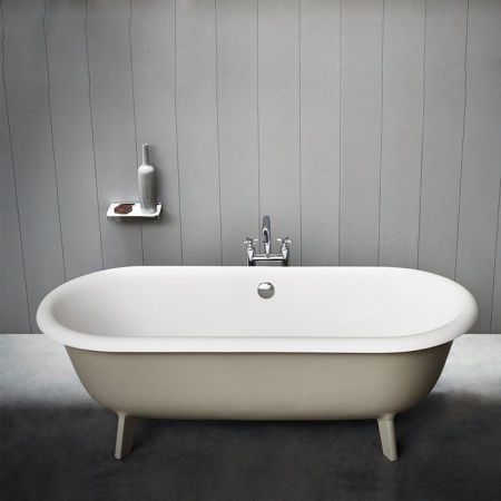 Agape Ottocento Ванна отдельностоящая 178х79х59.5 см, слив-перелив хром, цвет: светло-серый, артикул AVAS0969ZLS