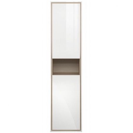 Шкаф пенал Cersanit Louna 35 SL-LOU/Wh подвесной Белый глянец дуб Эврика, артикул SL-LOU/Wh