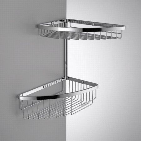 Colombo Angolari Двойная угловая полочка, цвет: хром, артикул B9609.CR