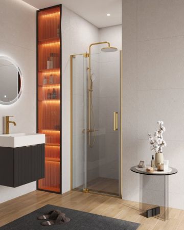 SLIDER-B-1-80/90-GRIGIO-GM Душевая дверь, артикул SLIDER-B-1-80/90-GRIGIO-GM