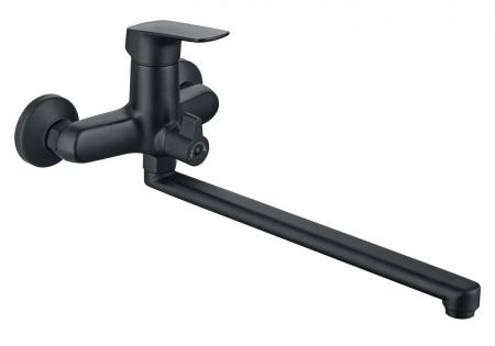 Смеситель для ванны с длинным изливом AQUATEK, матовый черный AQ1042MB ВЕГА, артикул AQ1042MB