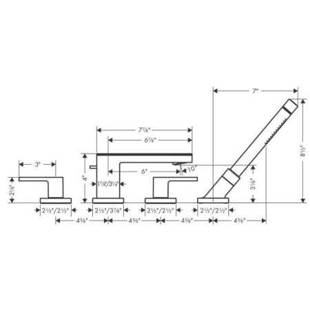 AX MyEdition Панель для смесителя на излив 200мм, цвет: черный орех, артикул 47906000