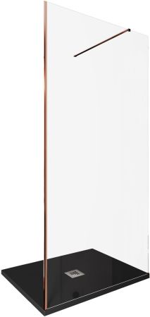 Душевая перегородка Allen Brau Infinity 1 100 3.21017.60 медь браш, артикул 3.21017.60