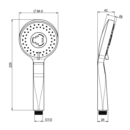 FIMA|Carlo Frattini Wellness Ручной душ, 3 режима, цвет хром, артикул F2298CR