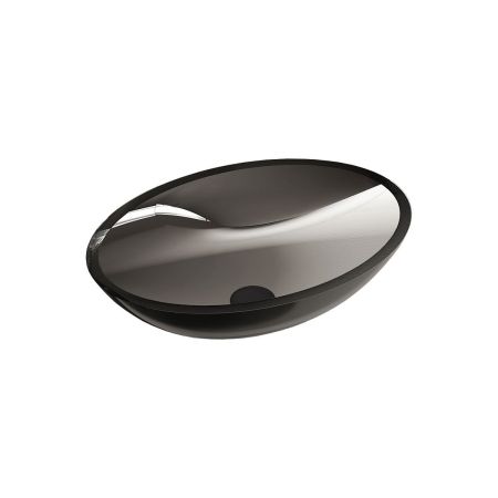 Раковина прозрачная Vincea VBS-6T11B, 500*350*150, накладная, цвет черный, артикул VBS-6T11B