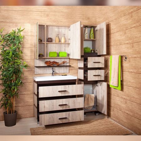 Комплект мебели для ванной Бриклаер ТЕХАС 70, кантри/венге, артикул ТЕХАС 70