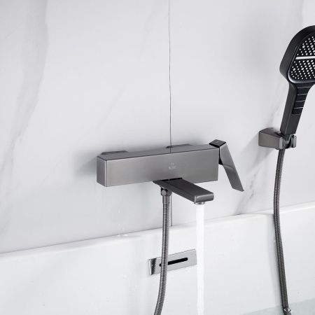 Смеситель для ванны Rose R1002T, оружейная сталь