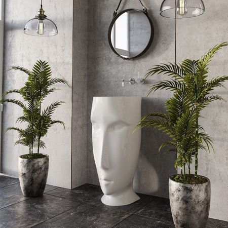 Kerasan Artwork Раковина свободностоящая "MOLOCO", с отверстием для слива в стену, цвет белый