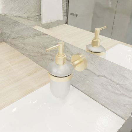 Дозатор жидкого мыла FIXSEN COMFORT    GOLD FX-87012, матовое золото, артикул FX-87012