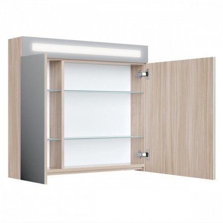 Зеркальный шкаф Iddis Mirro MIR80N2i99 Светлое дерево, артикул MIR80N2i99