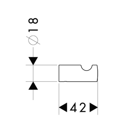 HG Logis Крючок одинарный, цвет: хром