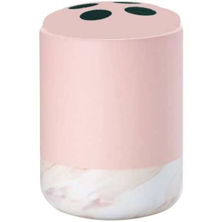 Стакан для зубных щеток настольный, розовый, керамика, TRENDY, артикул FOR-TR042