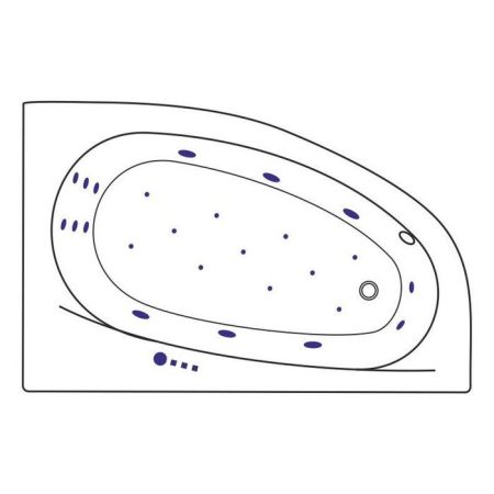 Ванна EXCELLENT Kameleon 170x110 (правая) "ULTRA" (хром), артикул WAEX.KMP17.ULTRA.CR