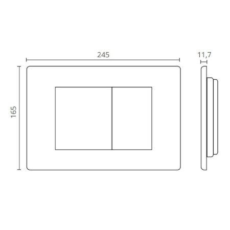 Клавиша CTESI Steel (нерж. сталь), артикул BK0202140