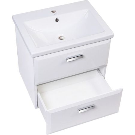 Тумба под раковину Style Line Лотос 60 Люкс Plus подвесная Белая, артикул СС-00000373