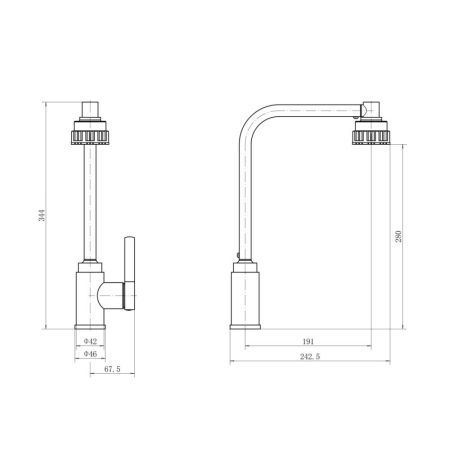 Смеситель для кухни FASHUN A54031-8, белый, артикул A54031-8