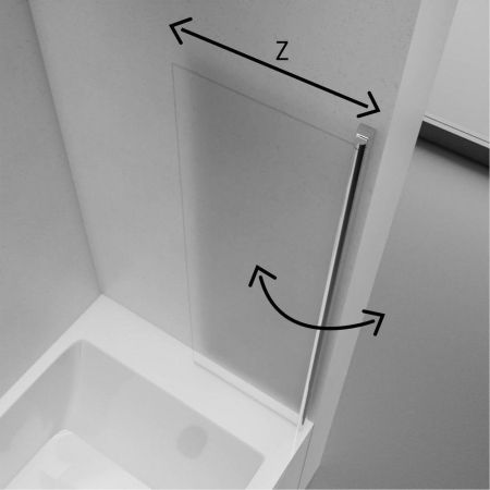 Шторка для ванны NEW TRENDY NEW SOLEO 100 см P-0067 (хром), артикул P-0067