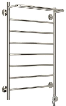 Электрический полотенцесушитель СТИЛЬЕ "Формат 20 ТП" 800х500 (Полка + 7) П16 (Без покрытия), артикул 00520-8050