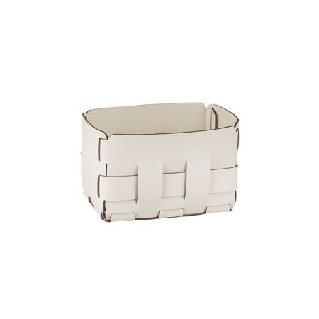 Colombo Adj Корзинка Mini Bottega, 12x19H13 см, цвет: белый/панна котта, артикул BADJ1012-1016