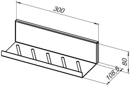 Полка Aquanet Магнум 30x8 белая матовая, открытая Полка Aquanet Магнум 30x8 белая матовая, открытая